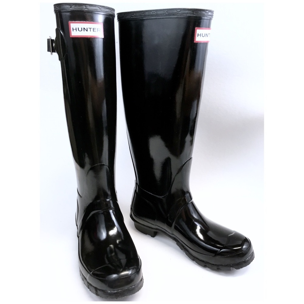 HUNTER Womens Original Tall Gloss Rain Boots Sz. 6